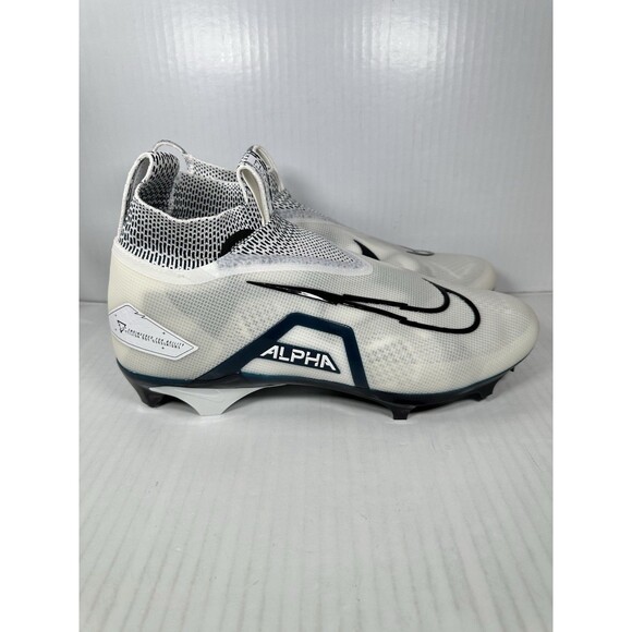 Size 12.5 Nike Alpha Menace Elite 3 Ghost White Blue Football Cleats CT6648-102 - Picture 1 of 7